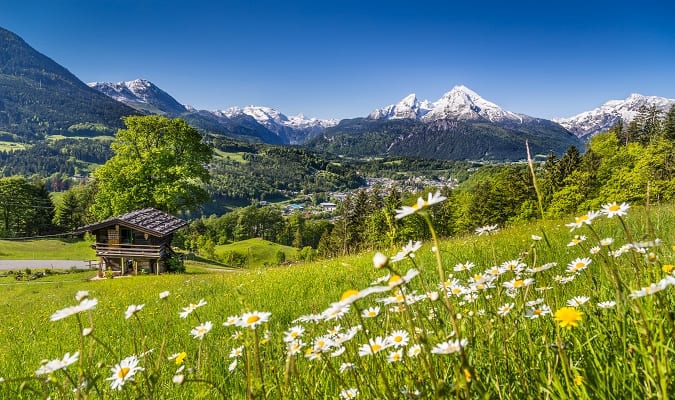 Alpes da Baviera no Verão