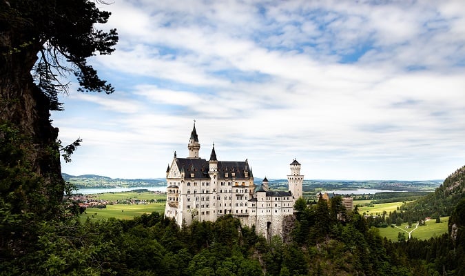 Foto do lindo Castelo de Neuschwanstein