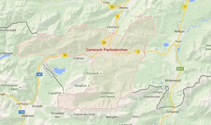 Mapa de Garmisch-Partenkirchen