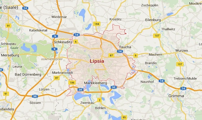 Mapa Leipzig