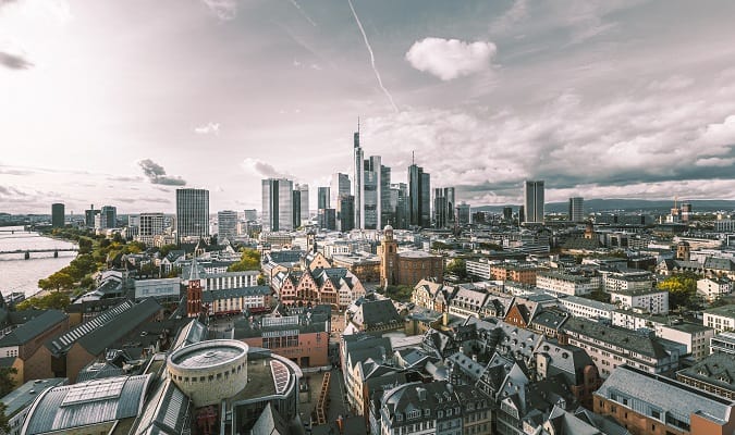 Panorama da linda cidade de Frankfurt