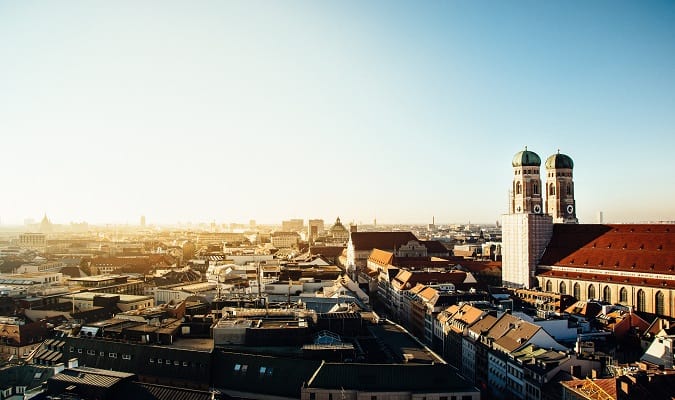 Panorama da linda cidade de Munique
