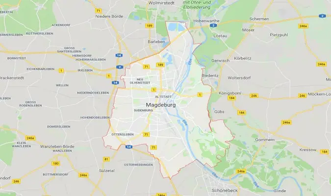 Mapa Magdeburgo
