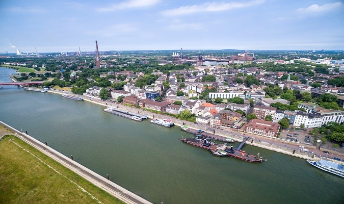 Duisburg é a terceira maior cidade do Vale do Ruhr