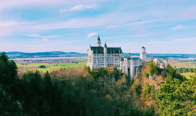 Castelo de Neuschwanstein a partir de Munique