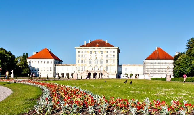 O lindo Schloss Nymphenburg em Munique