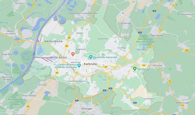 Karlsruhe Mapa 